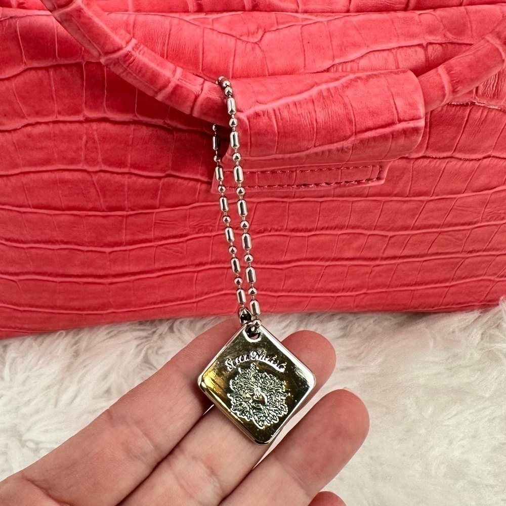 Susan Nichole Pink Crocodile Vegan Leather Oneness with Earth Hand/Cosmetic Bag - Picture 9 of 15